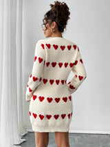 Mackenzie | Women's Heart Pattern Knitted Dress