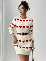 Mackenzie | Women's Heart Pattern Knitted Dress