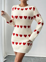 Mackenzie | Women's Heart Pattern Knitted Dress