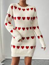 Mackenzie | Women's Heart Pattern Knitted Dress