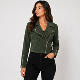 Dahlia | Women's Cropped Jacket with Classic Collar