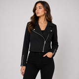 Dahlia | Women's Cropped Jacket with Classic Collar