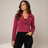 Dahlia | Women's Cropped Jacket with Classic Collar