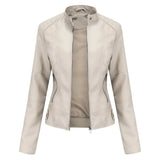 Pia | Chic Leather Jacket with Sophisticated Flair