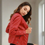 Pia | Chic Leather Jacket with Sophisticated Flair