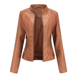 Pia | Chic Leather Jacket with Sophisticated Flair