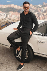 THE ALESSIO TROUSERS - BLACK - Maison Sydney