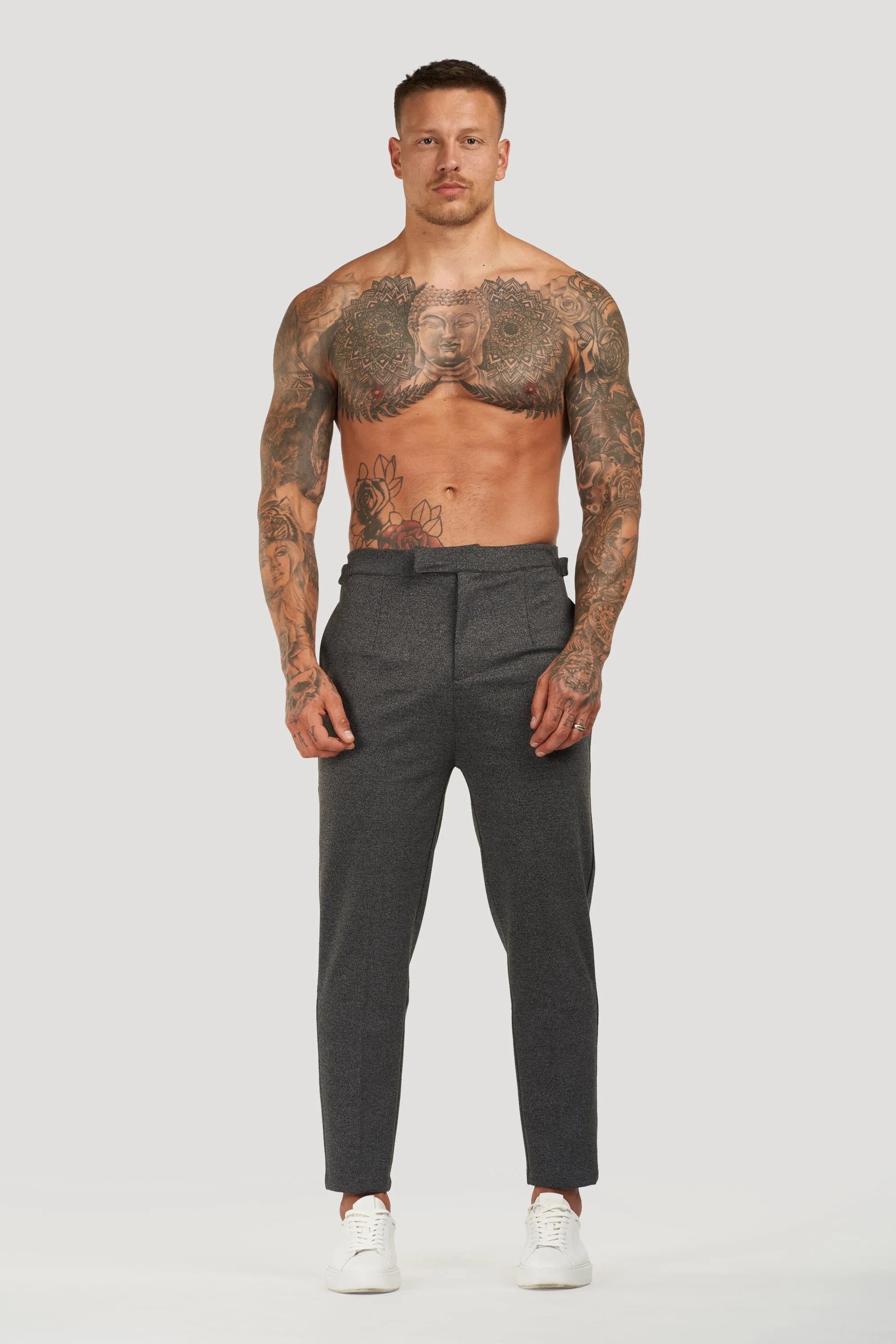 THE ALESSIO TROUSERS - DARK GREY - Maison Sydney