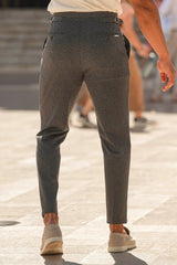 THE ALESSIO TROUSERS - DARK GREY - Maison Sydney