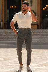 THE ALESSIO TROUSERS - DARK GREY - Maison Sydney