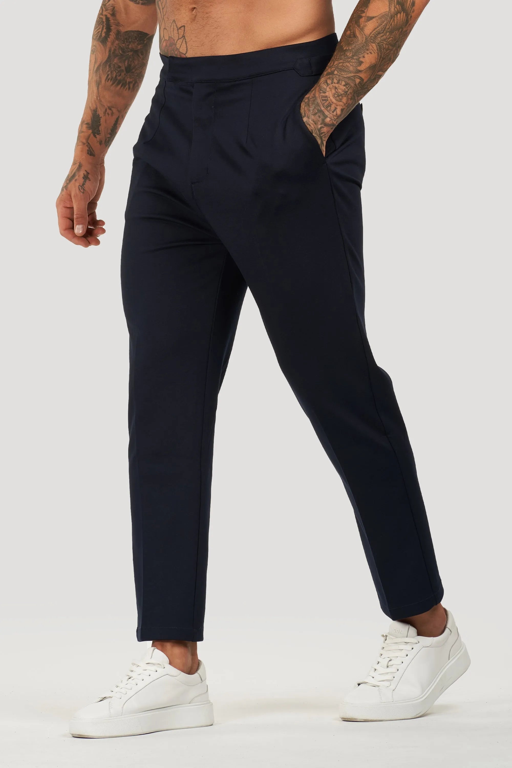 THE ALESSIO TROUSERS - NAVY BLUE - Maison Sydney