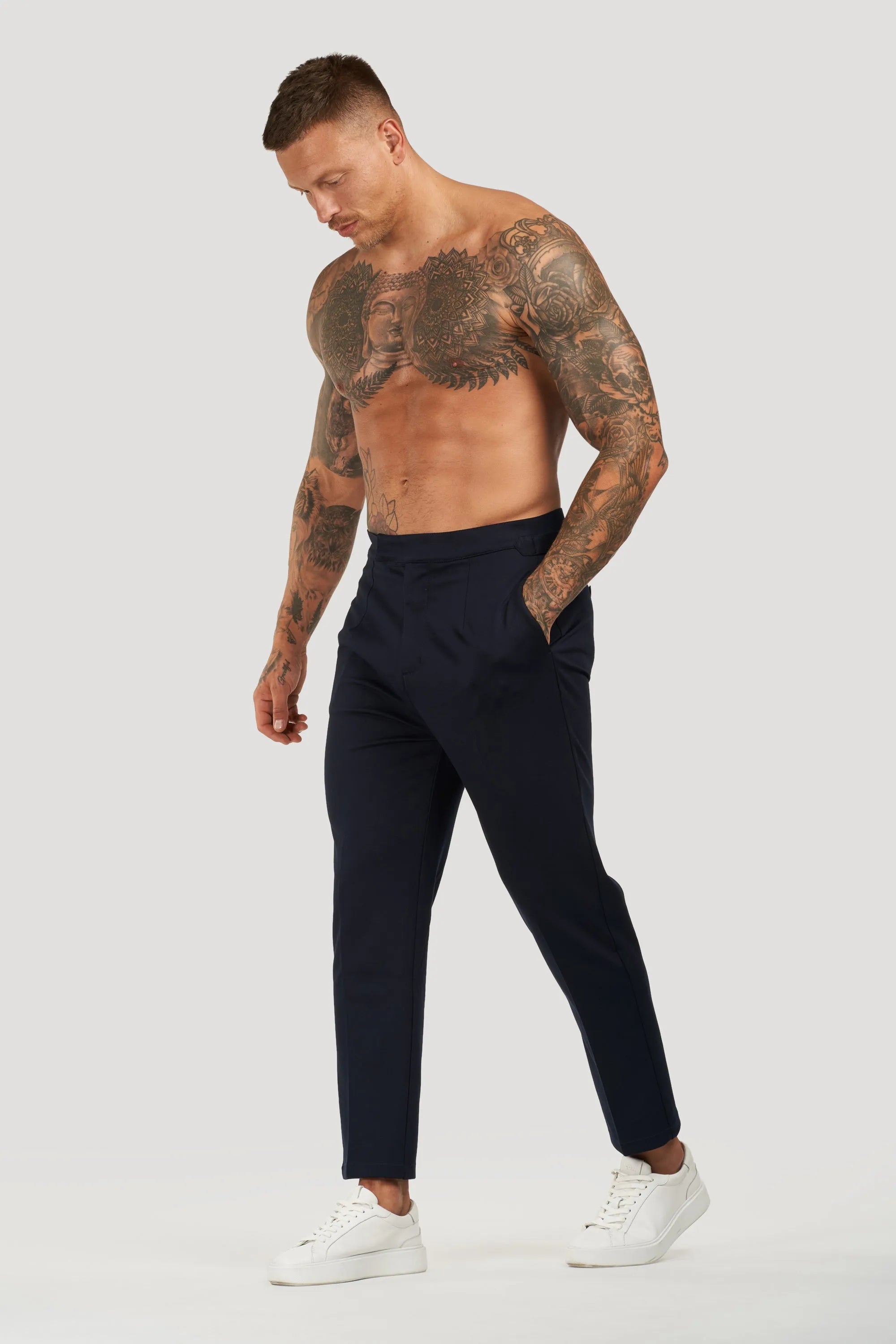 THE ALESSIO TROUSERS - NAVY BLUE - Maison Sydney