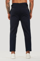 THE ALESSIO TROUSERS - NAVY BLUE - Maison Sydney