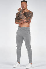 THE CHEVRON TROUSERS - GREY - Maison Sydney