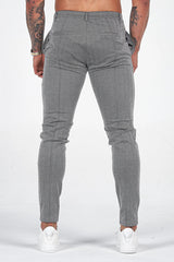 THE CHEVRON TROUSERS - GREY - Maison Sydney