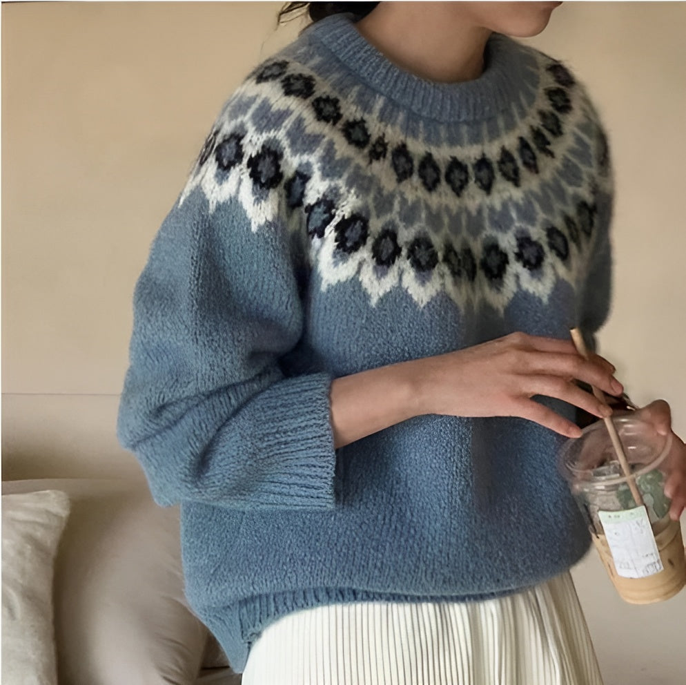 Maud | Jacquard Sweater - Maison Sydney