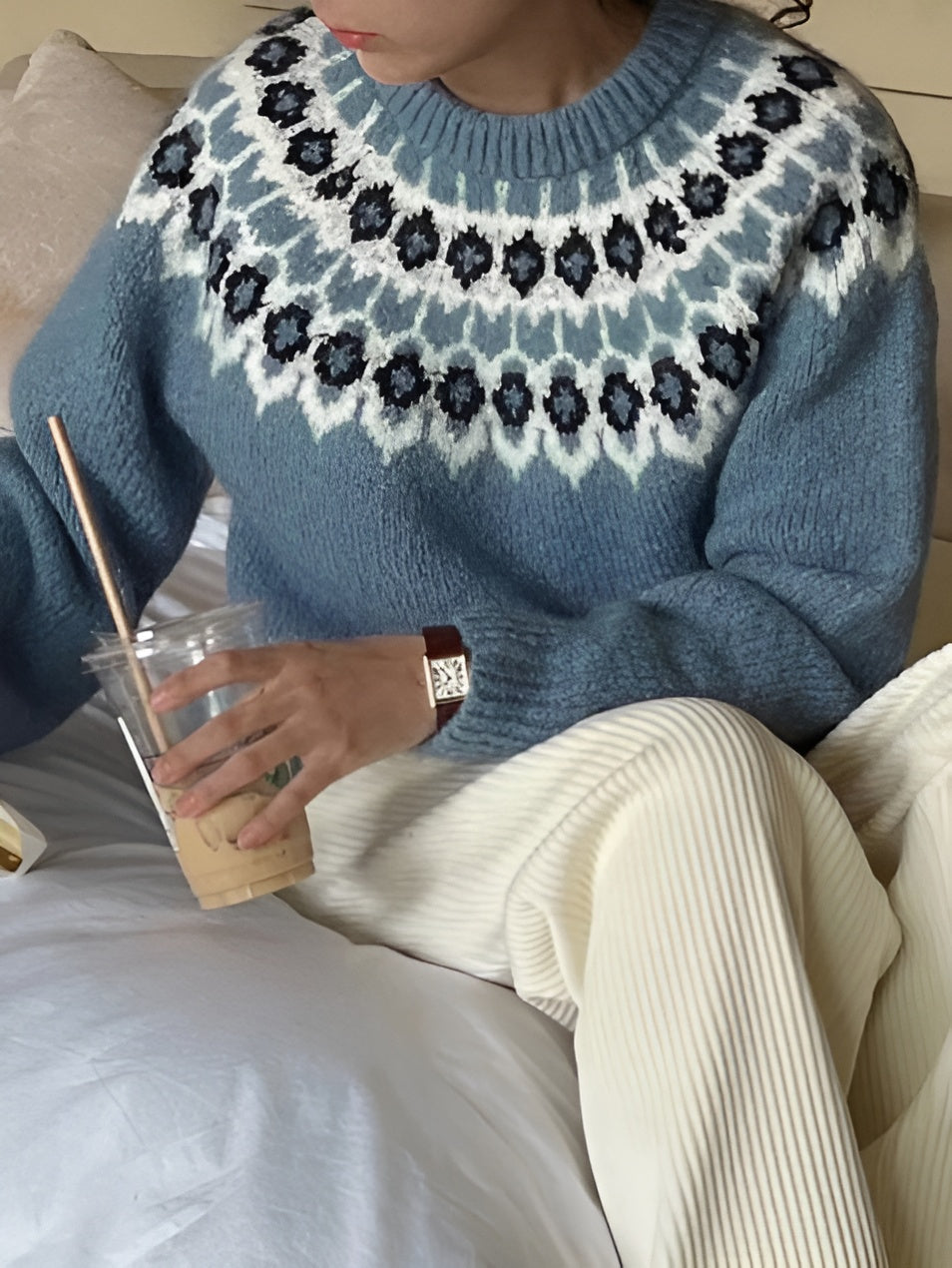 Maud | Jacquard Sweater - Maison Sydney