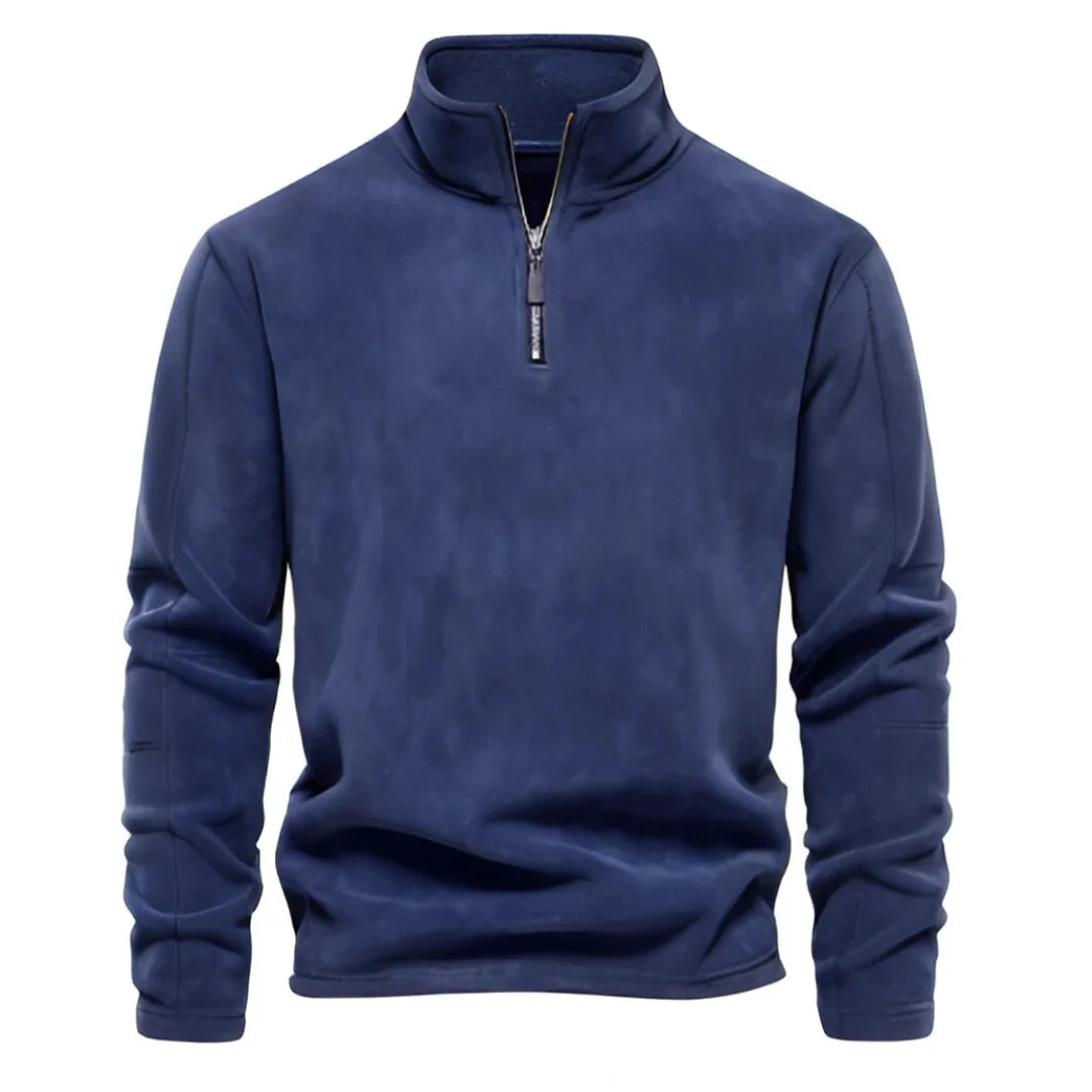 Cooma V2 |Retro Half-zip Stand Collar Sweatshirt - Threadford