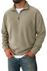 Cooma V2 |Retro Half-zip Stand Collar Sweatshirt - Threadford