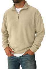 Cooma V2 |Retro Half-zip Stand Collar Sweatshirt - Threadford