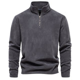 Cooma V2 |Retro Half-zip Stand Collar Sweatshirt - Threadford