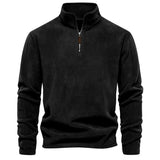 Cooma V2 |Retro Half-zip Stand Collar Sweatshirt - Threadford