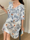 DAZY Women's Ruffle Hem Printed Nightgown - Maison Sydney