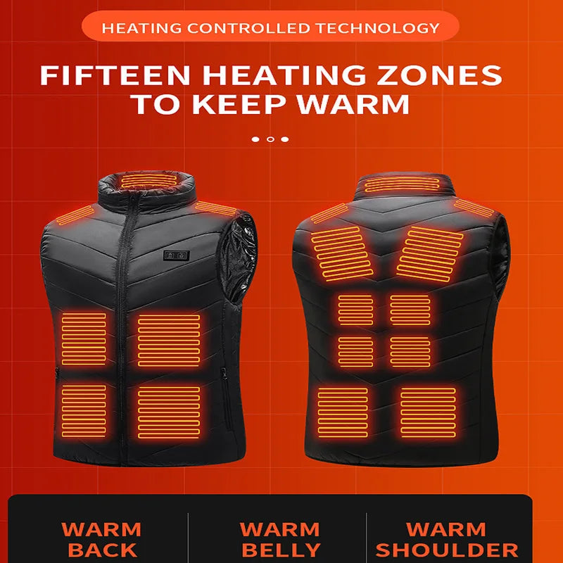 DuraHeat | 21-Zone Outdoor Heated Vest – Tough Graphene Tech - Threadford