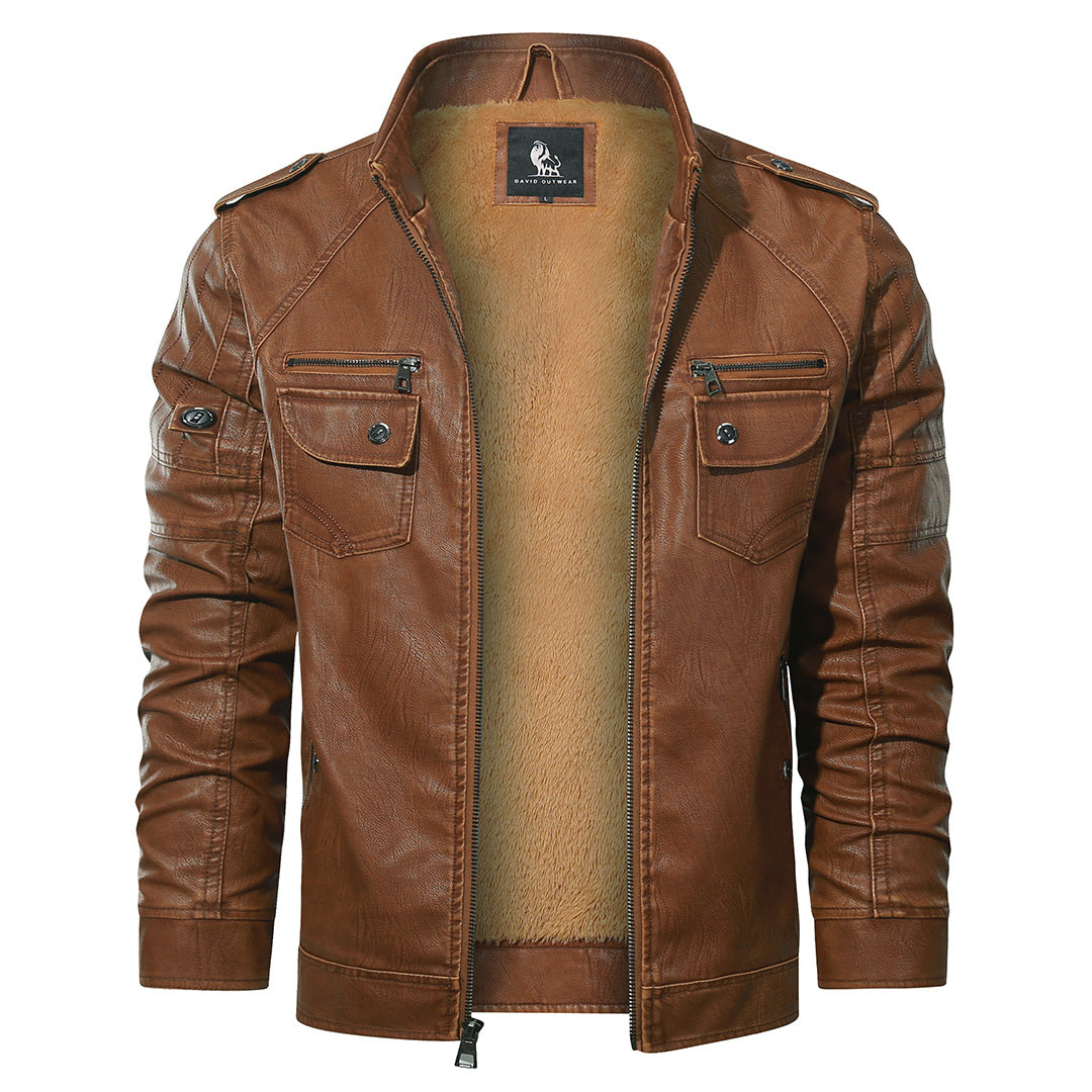 Fleece Biker Jacket - Threadford