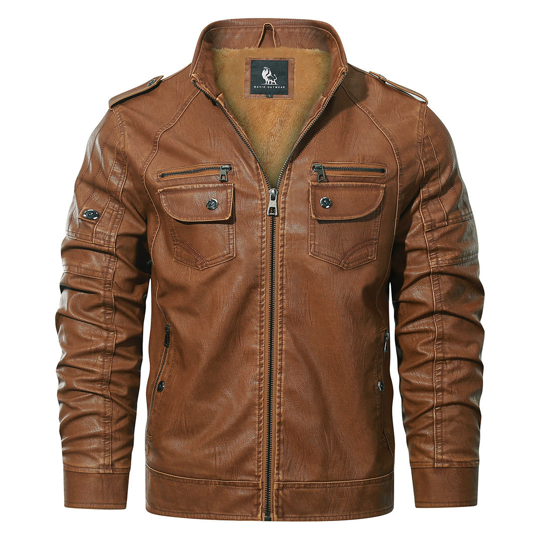 Fleece Biker Jacket - Threadford