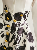 Floral Print Button-Detail Skirt - Maison Sydney