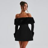 Luxury Faux Fur Dress - Maison Sydney