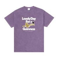 Guinness x MS 'Lovely Day' Vintage Washed Tee - Purple