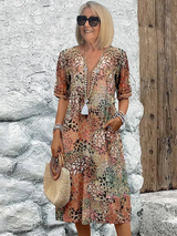 Harper™ | Elegant Floral Midi Dress - Maison Sydney