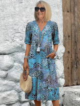 Harper™ | Elegant Floral Midi Dress - Maison Sydney
