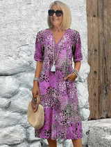 Harper™ | Elegant Floral Midi Dress - Maison Sydney