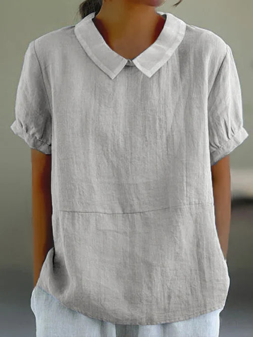 Luna™ | Relaxed Fit Collared Blouse - Maison Sydney