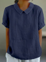 Luna™ | Relaxed Fit Collared Blouse - Maison Sydney