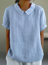 Luna™ | Relaxed Fit Collared Blouse - Maison Sydney