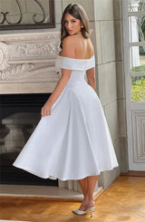 BENNET MIDI DRESS - WHITE - Maison Sydney