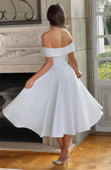 BENNET MIDI DRESS - WHITE - Maison Sydney