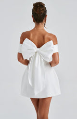 NOIR MINI DRESS - IVORY - Maison Sydney