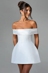 NOIR MINI DRESS - IVORY - Maison Sydney