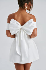 NOIR MINI DRESS - IVORY - Maison Sydney