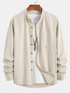 Corduroy Stand Collar Shirt - Maison Sydney