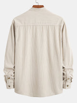 Corduroy Stand Collar Shirt - Maison Sydney