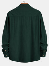 Corduroy Stand Collar Shirt - Maison Sydney