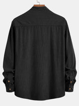Corduroy Stand Collar Shirt - Maison Sydney