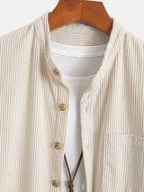 Corduroy Stand Collar Shirt - Maison Sydney