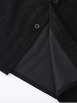 Relax Fit Plaid Corduroy Panel Hooded Shirt - Maison Sydney
